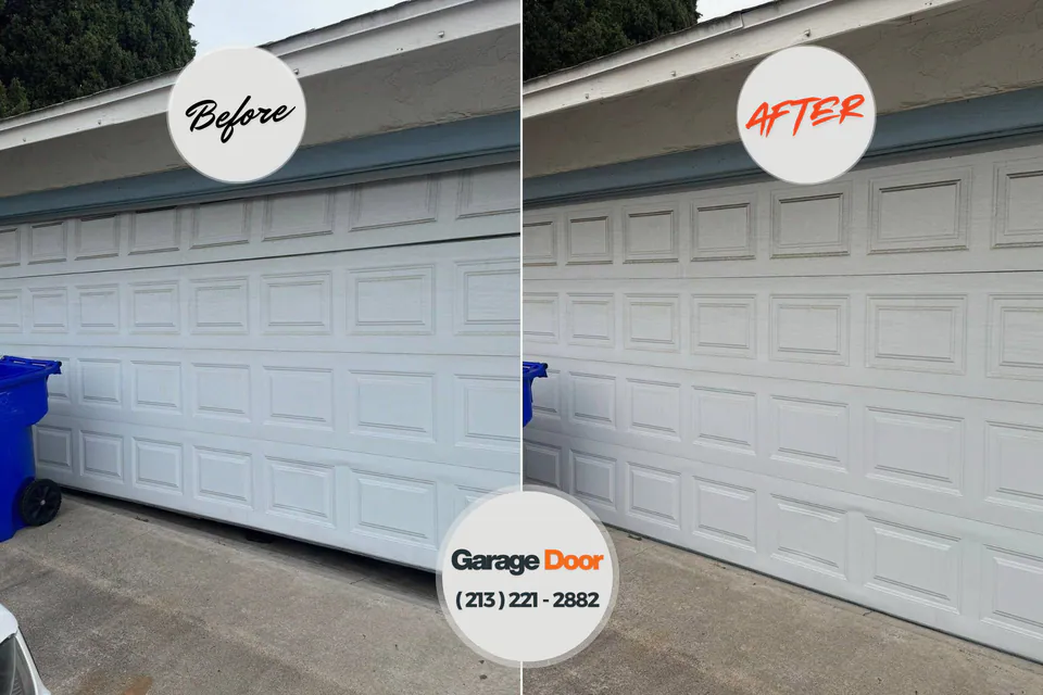 Before and after: garage door repair Villa Hills, KY